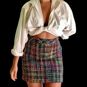 LOFT rainbow mini skirt